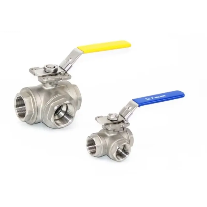 منصة عالية ثلاثية صمام كروي 304/316 الفولاذ المقاوم للصدأ L/T نوع الكهربائية الهوائية الداخلية الخيوط صمام المياه الكهربائية #3