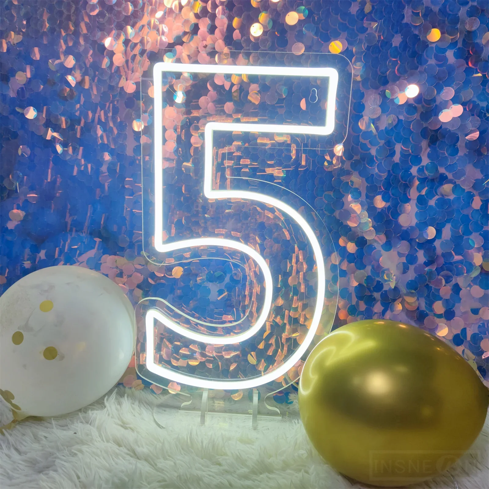 0 to 9 Numbers Neon Sign Birthday Acrylic Lights with Switch for Anniversary Wedding Party Business Beauty Salon Bars Wall Decor