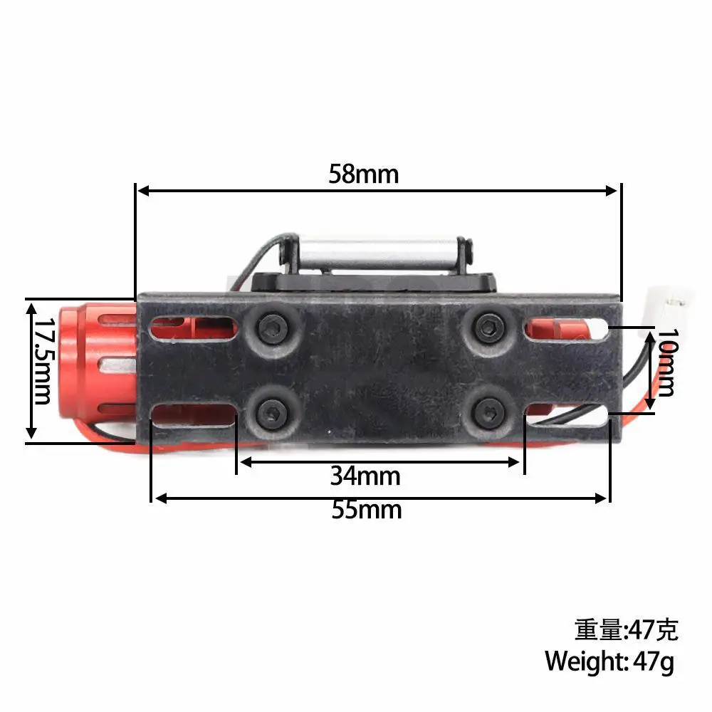 Argano simulato di simulazione automatica del metallo per 1/10 1/8 RC Crawler Car Axial SCX10 III 90046 D90 TRX4 TRX-6 D110 90046 Redcat