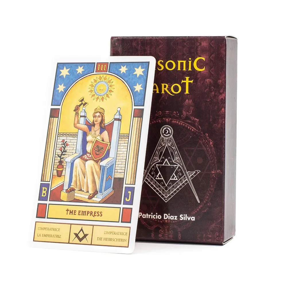 

1pcs Masonic Tarot Deck Cards Patricio Diaz Silva Esoteric Fortune Telling Tarot 78 Pcs Cards 10.3*6cm
