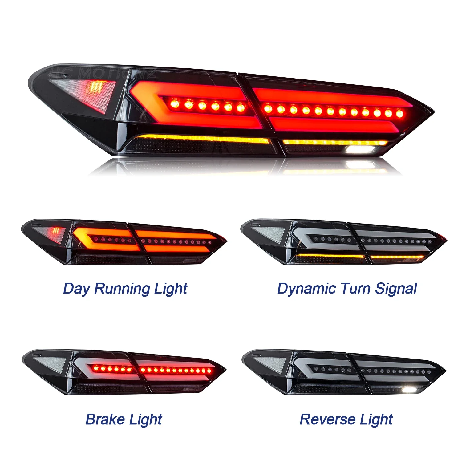 HCMOTIONZ High quality Assembly Accessories Rear Lamps 2018-2024 Start UP Animation Taillights For Camry