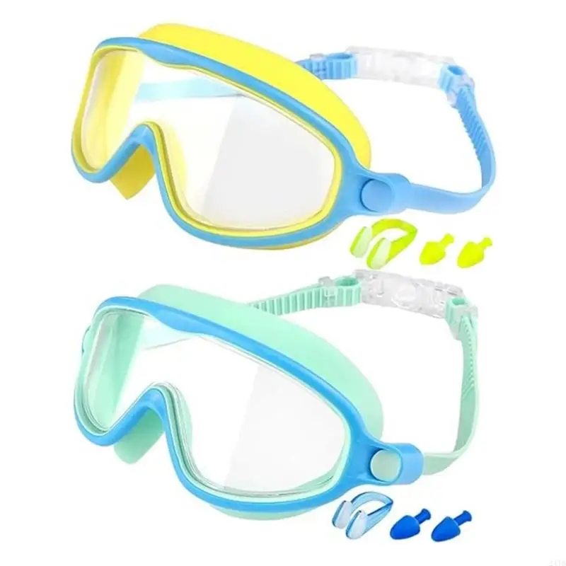 Children Swimming Goggles Water Frogs Resistant With Earplugs And Nose Clip 