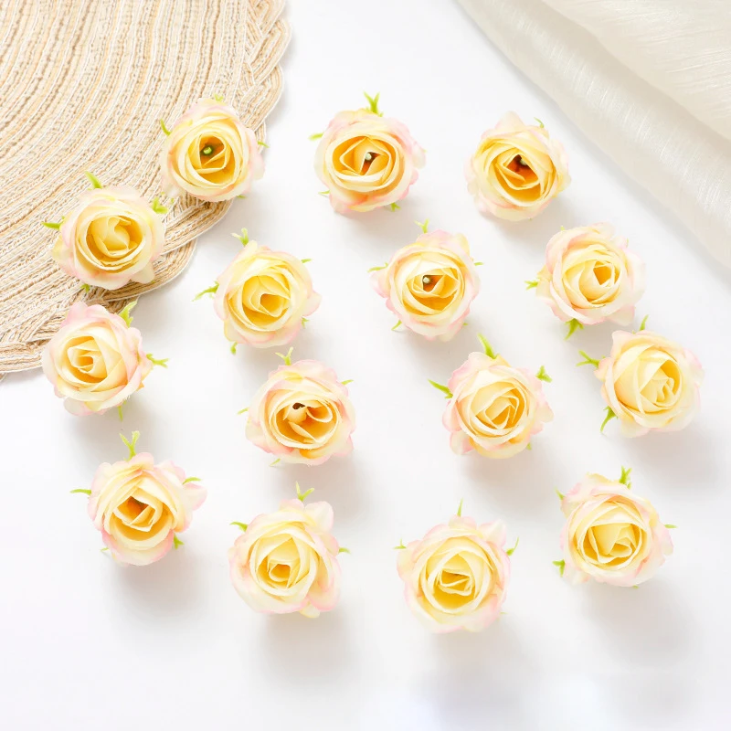 10/20/50 Stück künstliche Rosenblüten, 4 cm, Seidenblumen für Hochzeitsdekoration, Heimdekoration, Girlande, Bastelzubehör, Geschenkzubehör – Detail 10