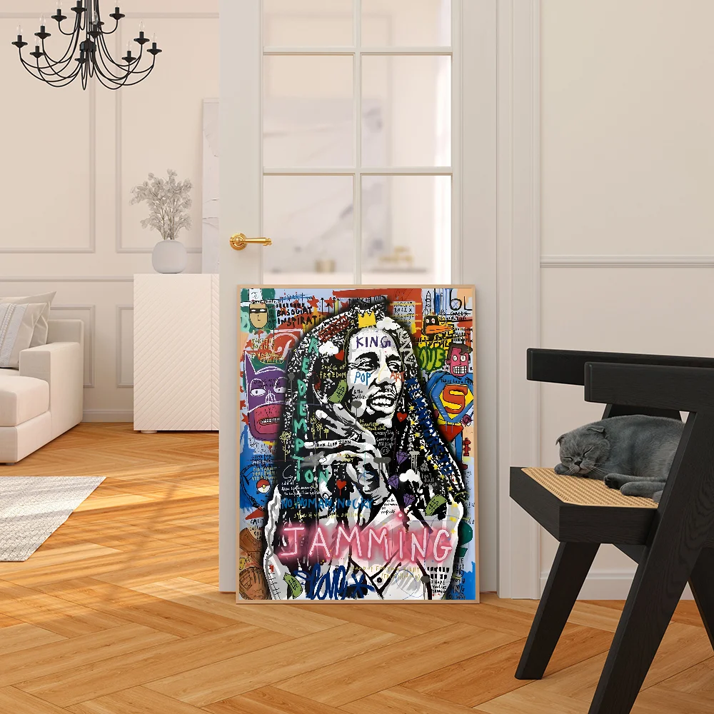 Pop Street Art Graffiti Music Poster Waterproof Paper Sticker Prints Posters work Wall Living Room Bar Cafe Posters Decorative