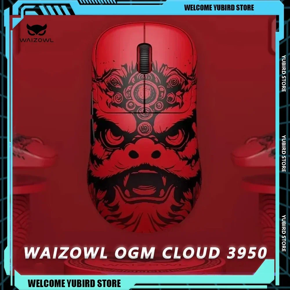 Waizowl OGM Cloud 3950 Lion Dance Gaming Mouse Lightweight Tri-Mode 8k Wireless Bluetooth Wired Game Mice PC Gaming Accessories