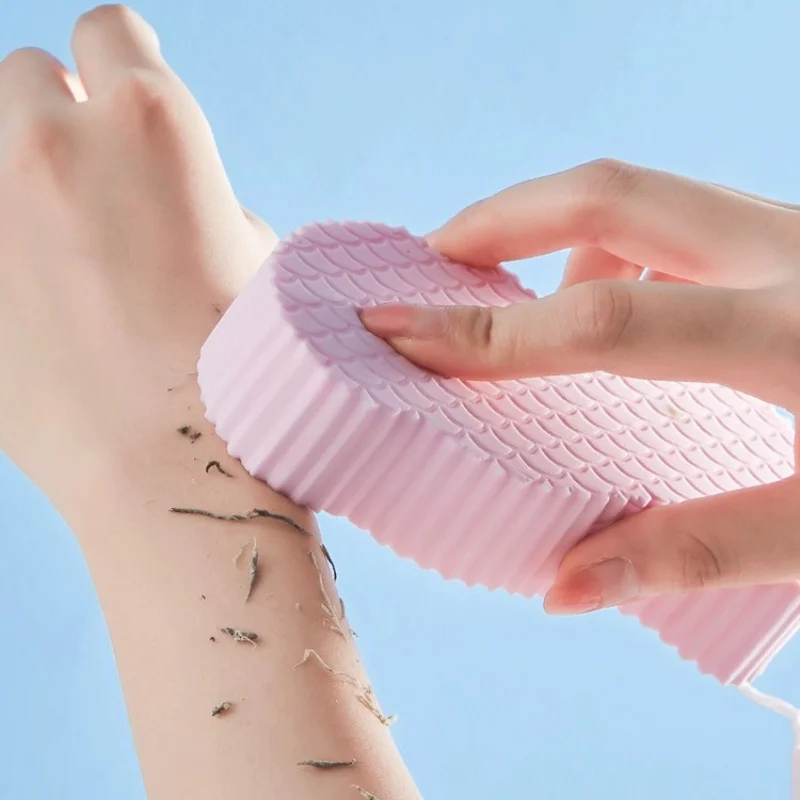 Esponja de baño exfoliante con textura 3D súper suave: exfoliante suave para la piel, adecuado para piel áspera, masajeador para eliminar la piel muerta, cepillo exfoliante para el baño, cepillo de limpieza corporal para el baño