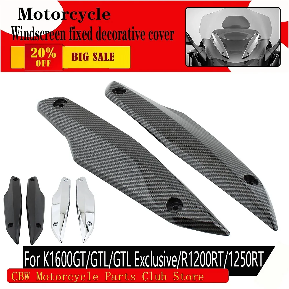 For K1600GT/GTL Exclusive/R1200RT/1250RT Motorcycle Windscreen Cover Plate Windscreen Fixing Decorative Cover Accessory