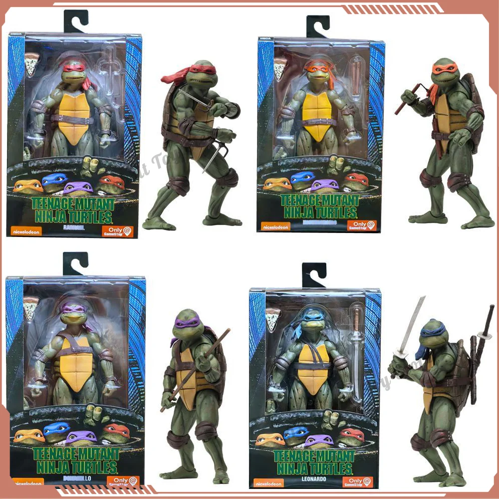 

Neca Figure Teenage Mutant Ninja Turtles Action Figurine 1990 Film Version Limited Edition Model Desktop Ornament Kid Gifts Toys
