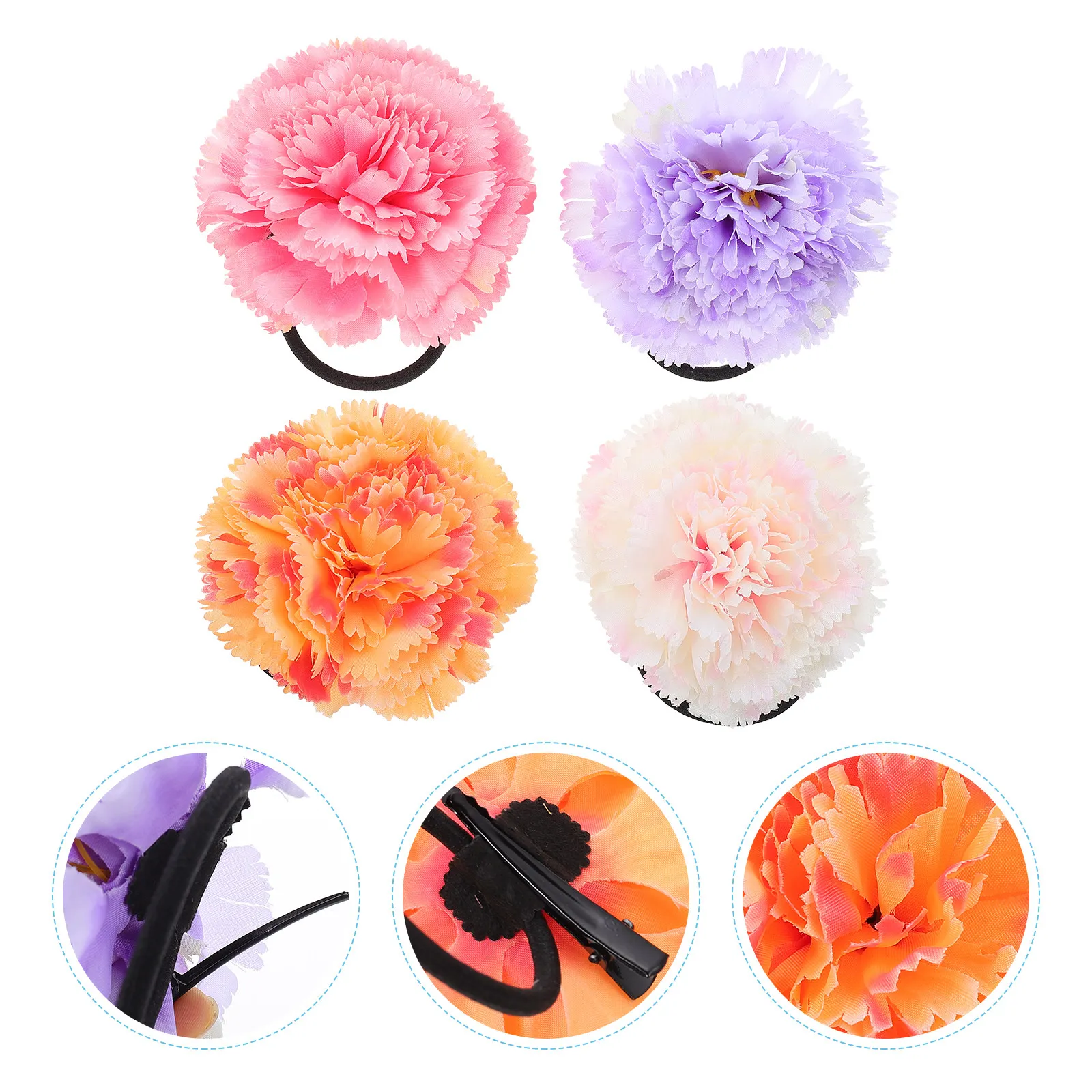 

4Pcs Artificial Flower Hair Clip Floral Hairpins Bridal Wedding Hair Accessories for Women Bridesmaid Flower Girls Party