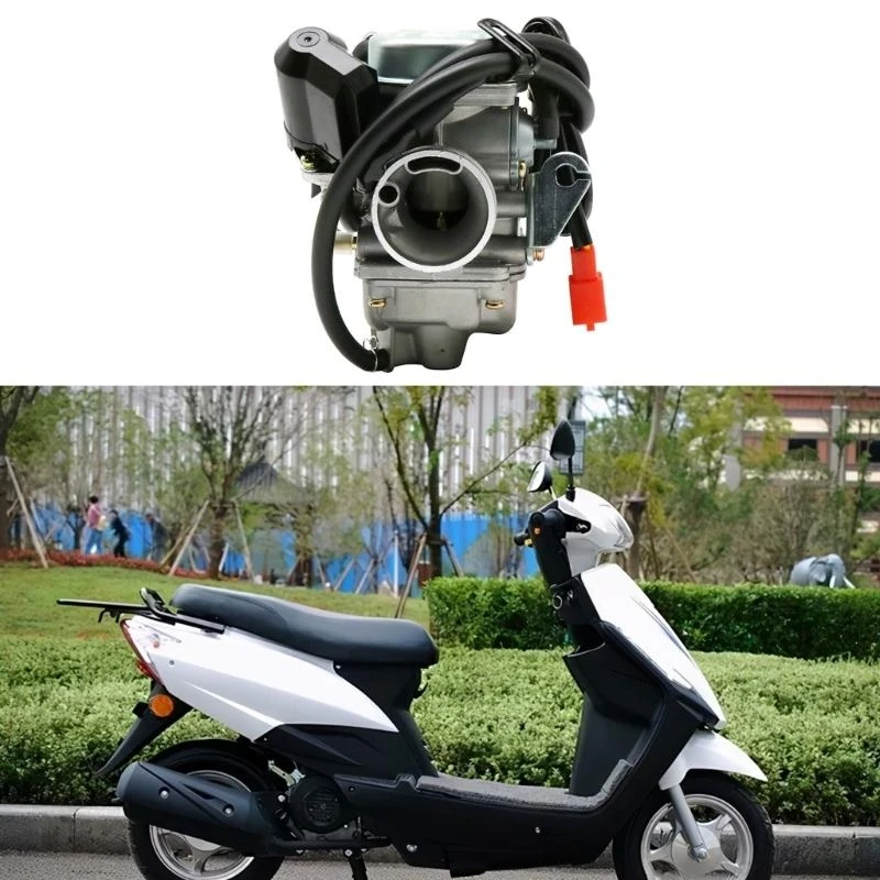 

24 мм мотоциклы PD24J карбюратор электрический дроссель для GY6 125cc 150cc скутер ATV