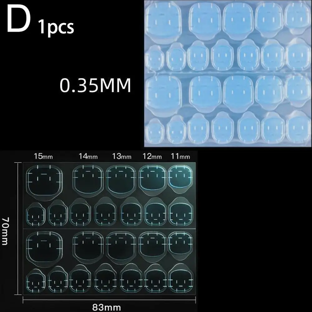 Onglets Adhésifs pour Ongles à Pression, Double Face, Imperméable, Respirant, Transparent, Gelée, Gel, Autocollant, R8V6