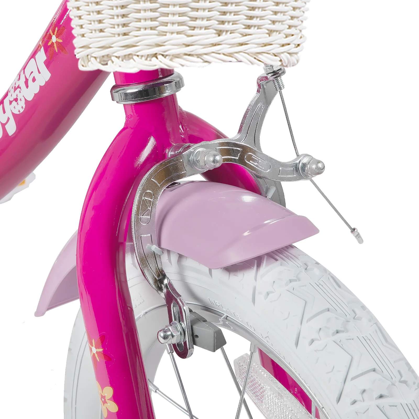 JOYSTAR Kids Bike for Girls Ages 2-9 Years Old, 12 14 16 18 Inch Kids Bike with Training Wheels, Doll Seat, Streamers and Basket