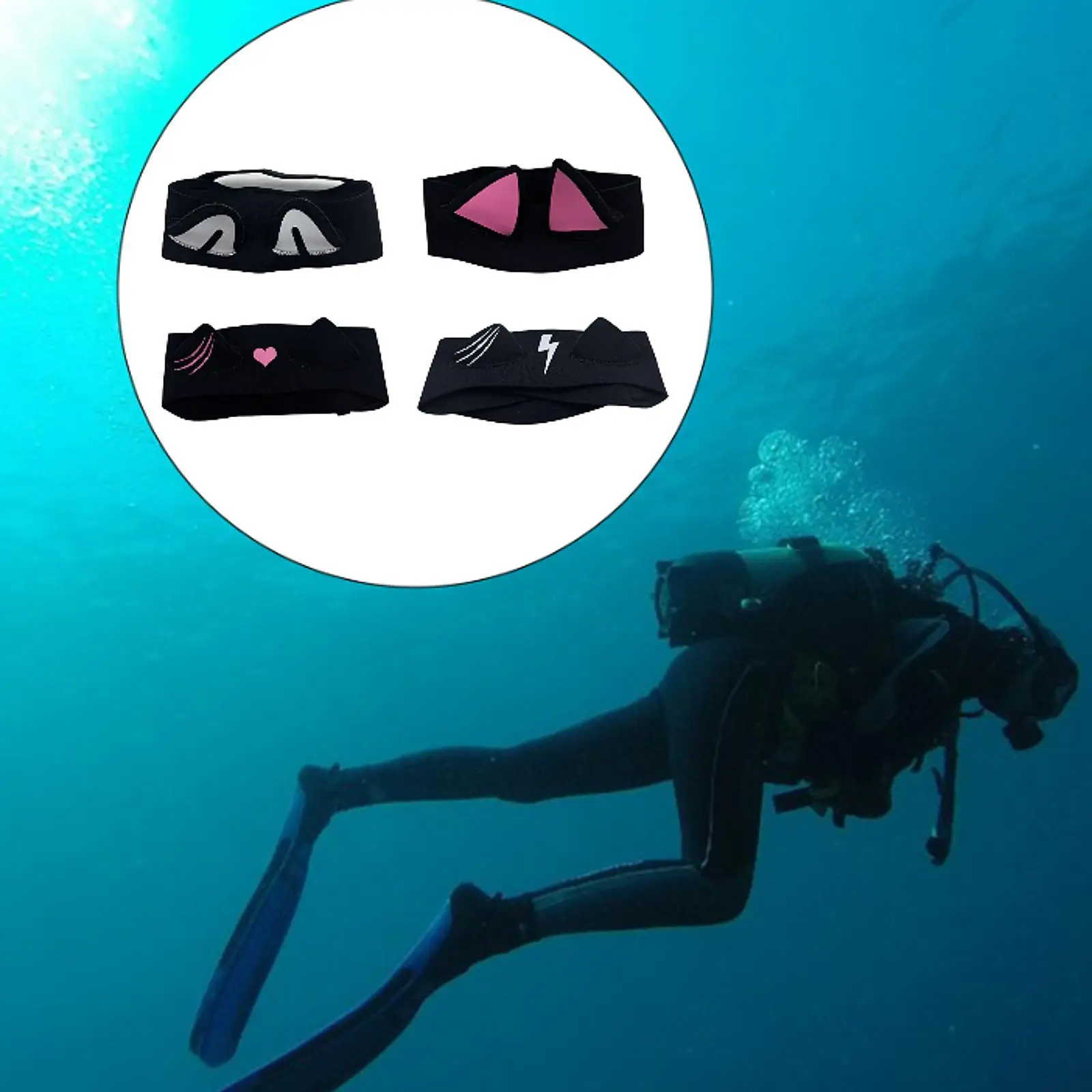 

Swimming Headband, , Outdoor Cute Accessories, Protective Equipment Universal Neoprene Bathing Water Sports Ear Cover