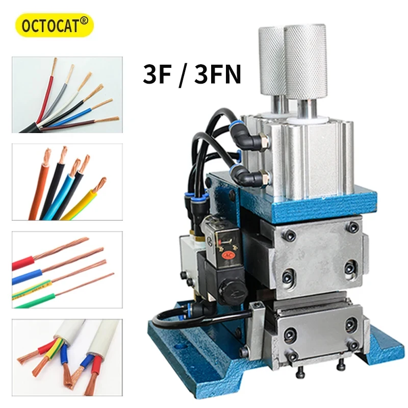 3F Pneumatic Automatic Wire Stripping Machine 3FN Pneumatic Cable Twisting Peeling Machine Wire Cutting Stripper 3F Blade Cutter