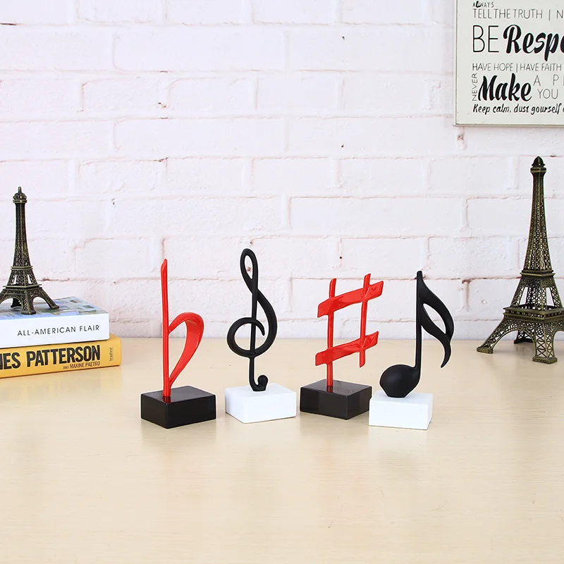 Simple modern resin music note model ornament living room wine cabinet TV cabinet office desktop decoration soft crafts