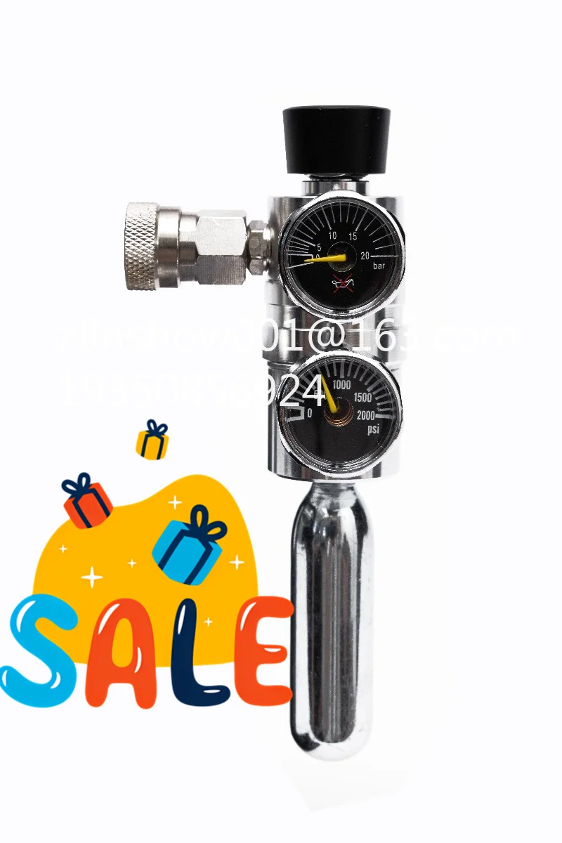 Double gauge pressure reducing valve for 9bar extraction pneumatic coffee machine