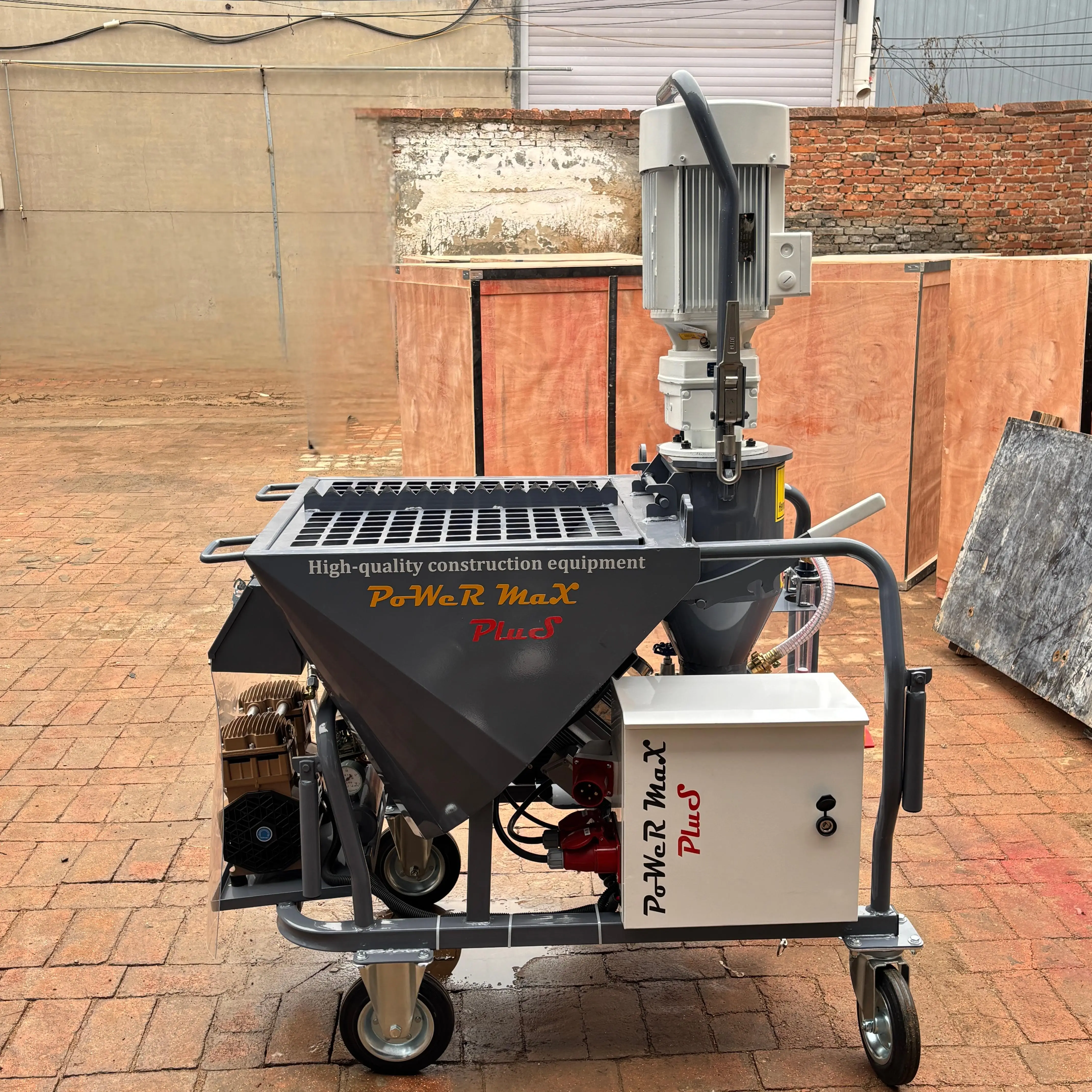 Electric Mortar Spraying Machine M6 M9 for Putty Gypsum Plaster Rendering