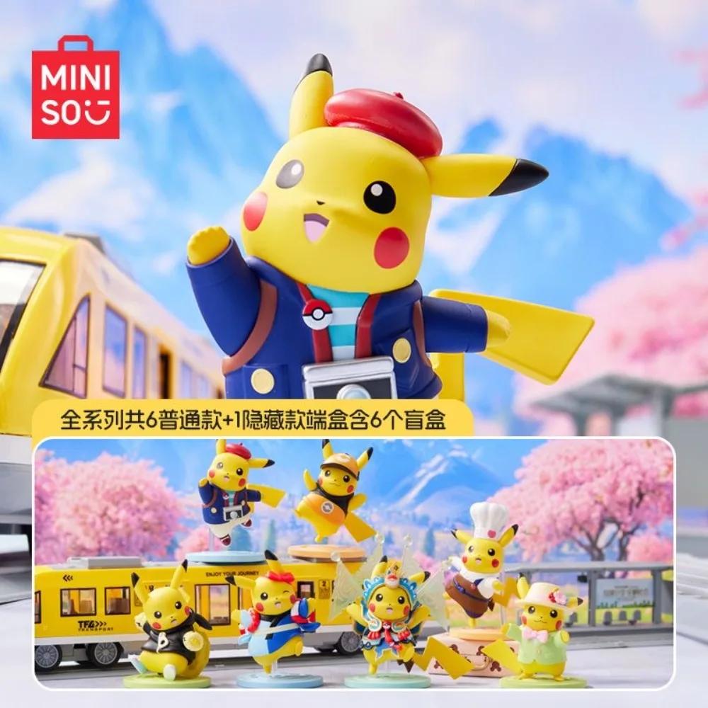 

MINISO New Cartoon Pok É Mon Series Blind Box Pikachu Set Doll Toy Anime Kawaii Bedroom Model Decoration Holiday Gift Toy