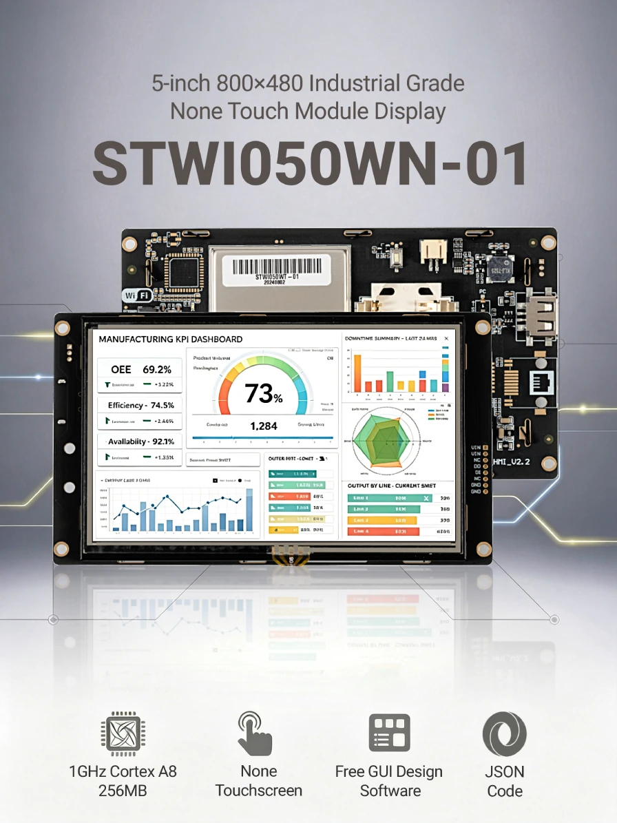 STONE I 5,0 Zoll Industrie-HMI-Display-Panel TFT LCD ohne Touchscreen 800*480 für Arduino Nano Uno r3 256MB – Detail 1