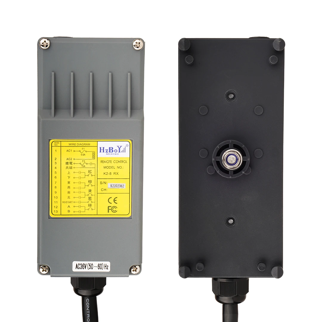 2025 hot sale K2-8 8-Keys Industrial Crane Remote Control Wireless Radio Receiver ABS/PC Waterproof Shockproof 1-Year Learning