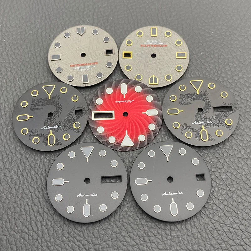 NH35 28.5mm Watch Dial Fit NH35 NH36 7S26 4R Automatic Movement for SKX007 SKX173 SRPD Turtle Abalone Tuna Canne Diving Watch