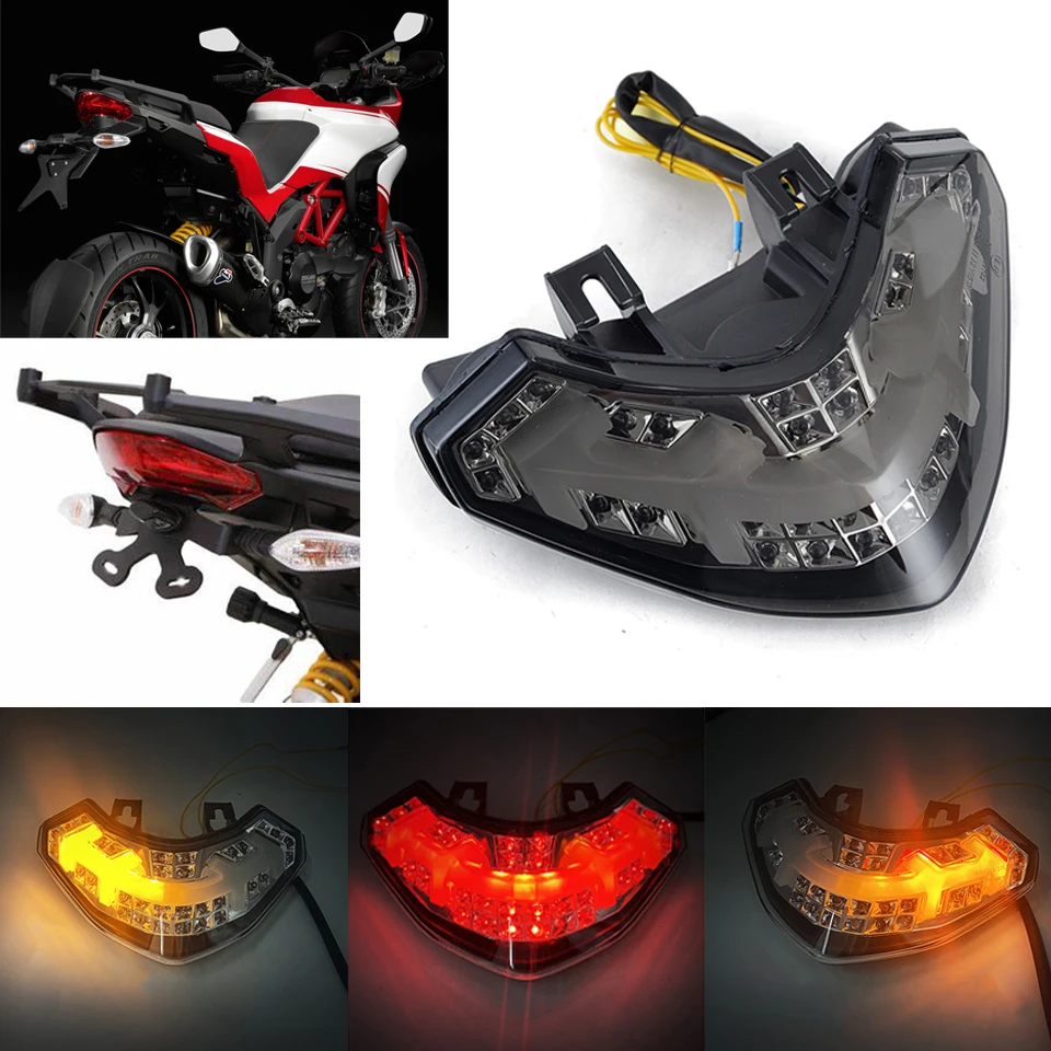 

Fits for Ducati Multistrada 1200 1200S 1200GT 2011-2014 Motorcycle LED TailLight Brake And Turn Signal Integrated Tail Lights