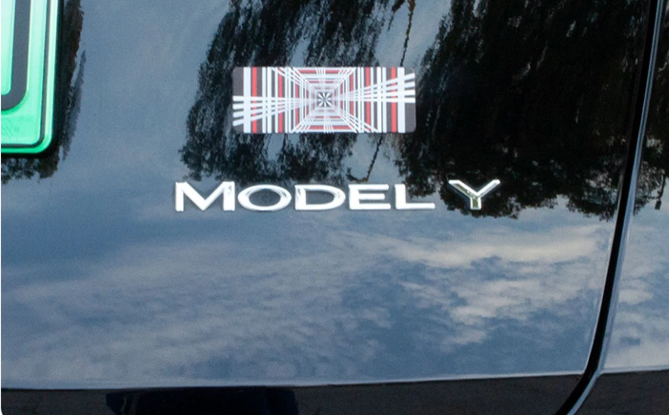 2022 Plaid Logo adesivi Tag coda Plaid Logo griglia auto metallo lettera coda Tag adesivo per Tesla modello 3 Y S X accessori auto