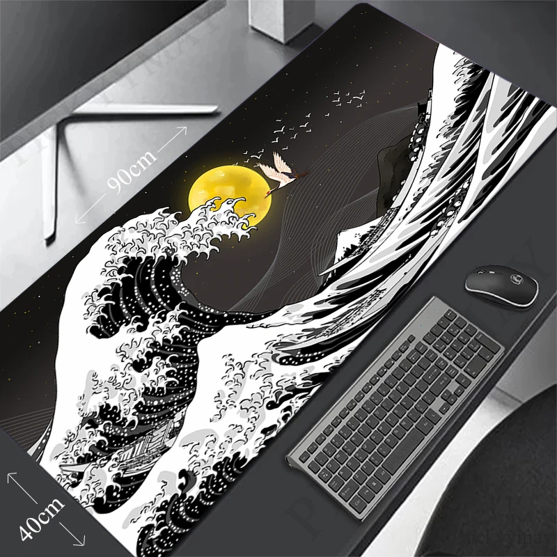 Wave Large Original Mouse Mat Gamer Mousepad Keyboard Mat Desk Pad HD Desk Mat Company Mouse Pad 50x100cm For Gift Mousepads