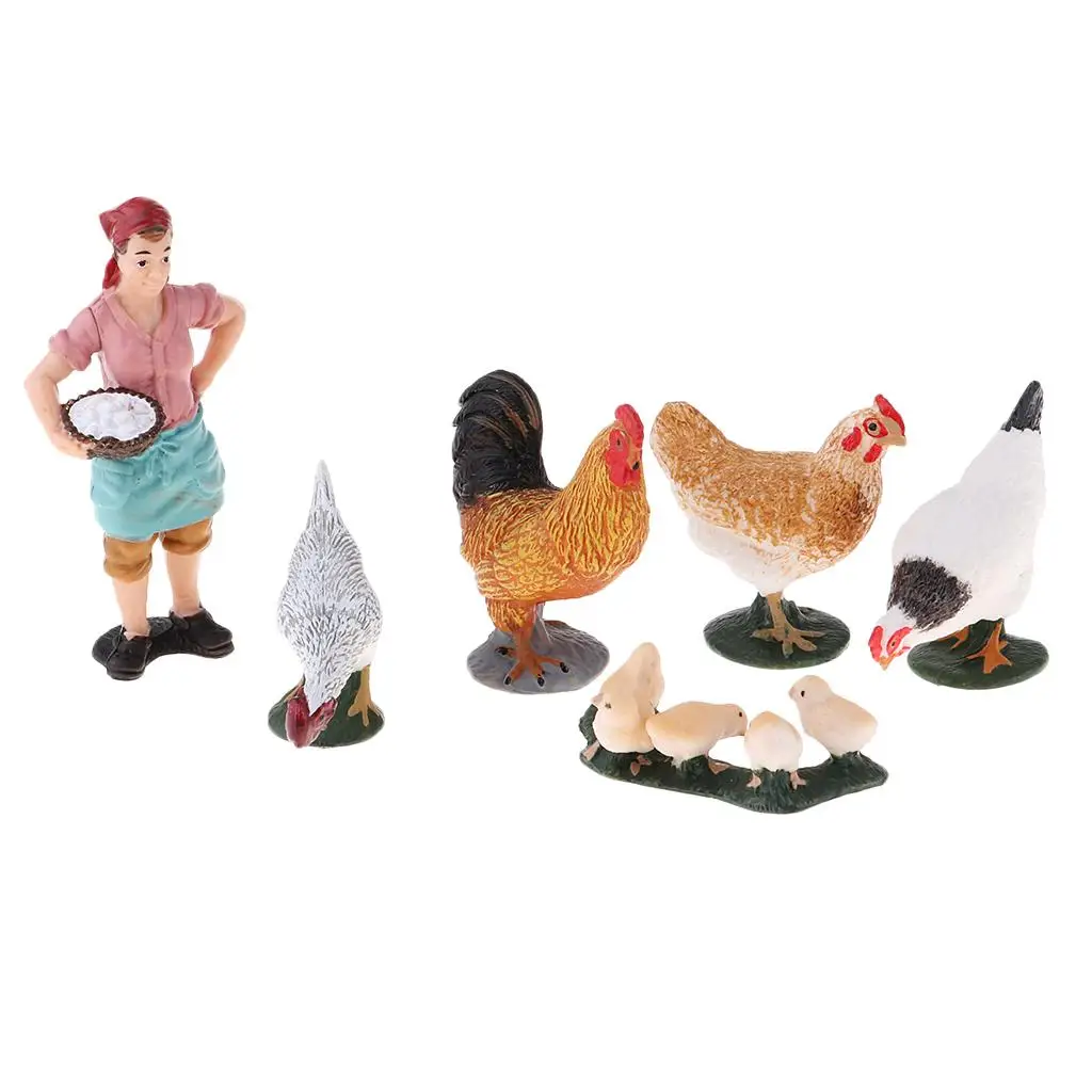

Learning Toy Farm Figurines Set Plastic Educational Animal Figures Toys for Small Children Craft Toy Collection
