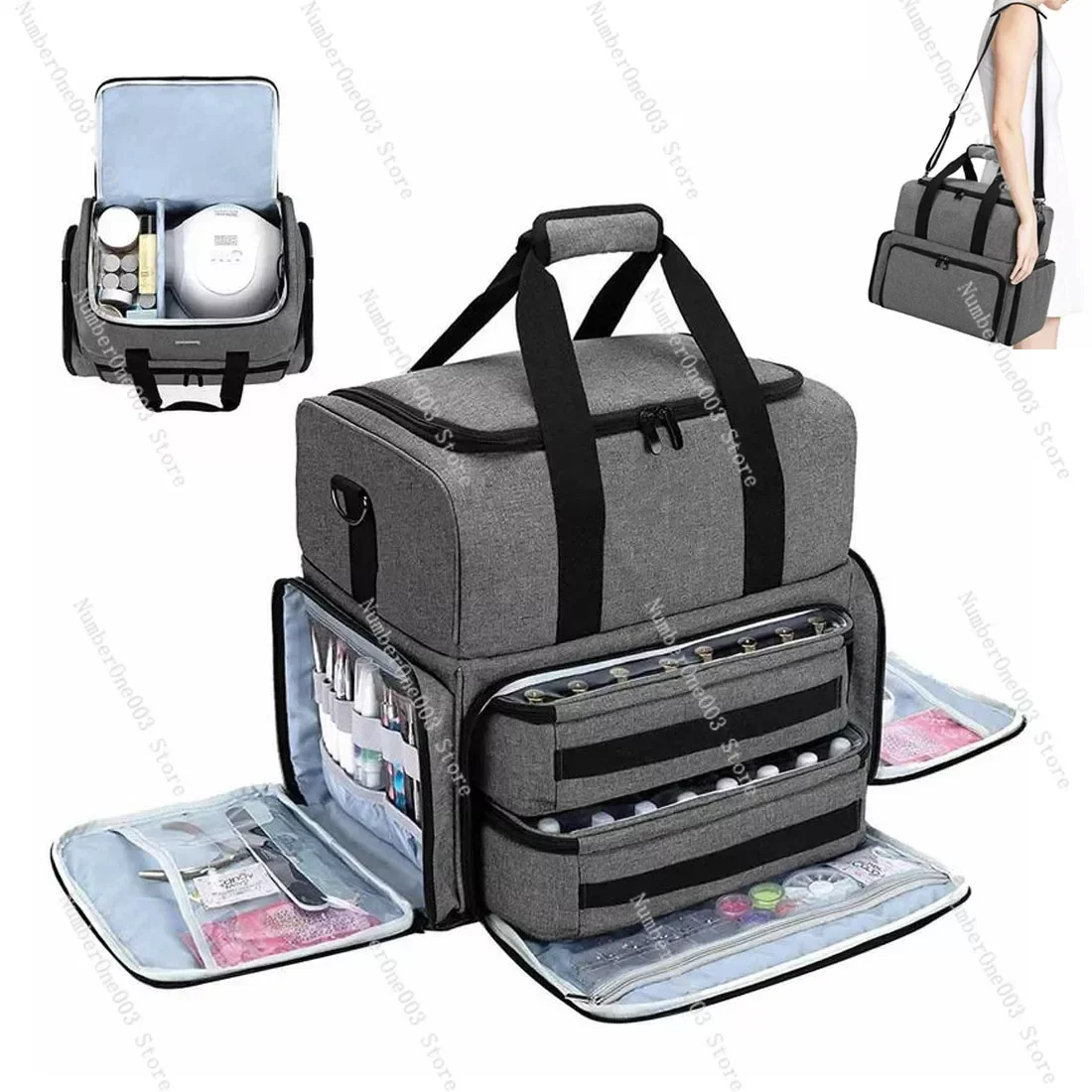 

Essential Oil Carry Bag Travel Makeup Bag Nail Polish Bag Box Cosmetic Storage Perfume Lipstick Organizer Pouch Sac