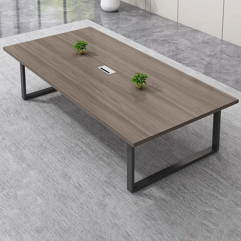 

# Modern Wooden Conference Table | Commercial Office Furniture For Hospital Use | Eco-friendly Panel Metal Legs | Strong Load