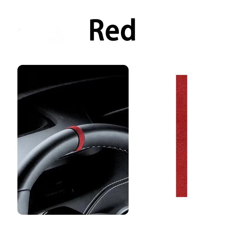 Suede For BMW 3 5 Series G20 G60 X3 X5 G45 G05 Car Steering Wheel Alignment Sticker Center Mark Line Interior Sticker