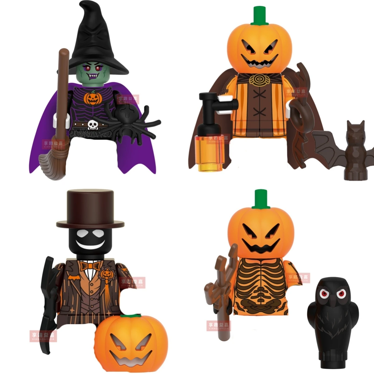 

День всех святых, тыквенные кирпичи, строительные блоки, аниме, мультяшные мини-фигурки, сборные игрушки, подарки на день рождения для детей