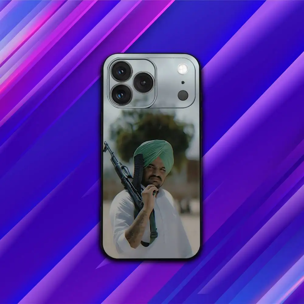 Funda de teléfono S-Sidhu Moose 295 Wala para iPhone 17,16,15,14,13,12,11,Pro,Max,Plus,X,XS,SE4,E,Mini,funda negra suave