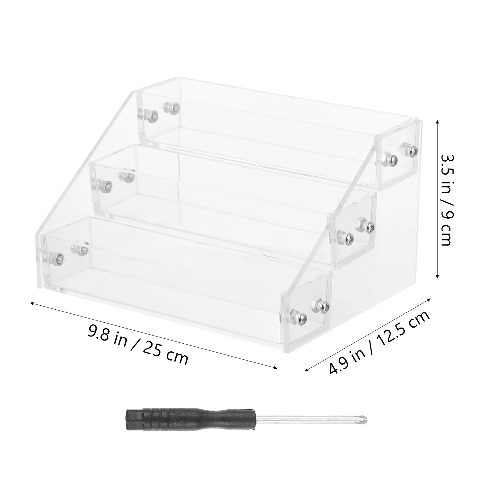 Caja de almacenamiento de acrílico de Gel, bandeja de valet, estuche de exposición, estante de salón de manicura de esmalte de uñas transparente