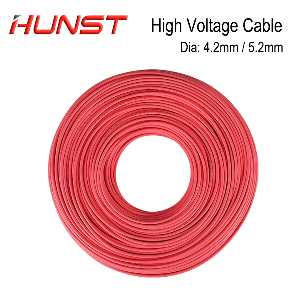 HUNST 3/5/10Meters High Voltage Cable for CO2 Laser Power Supply and Laser Tube Laser Engraving and Cutting Machine.