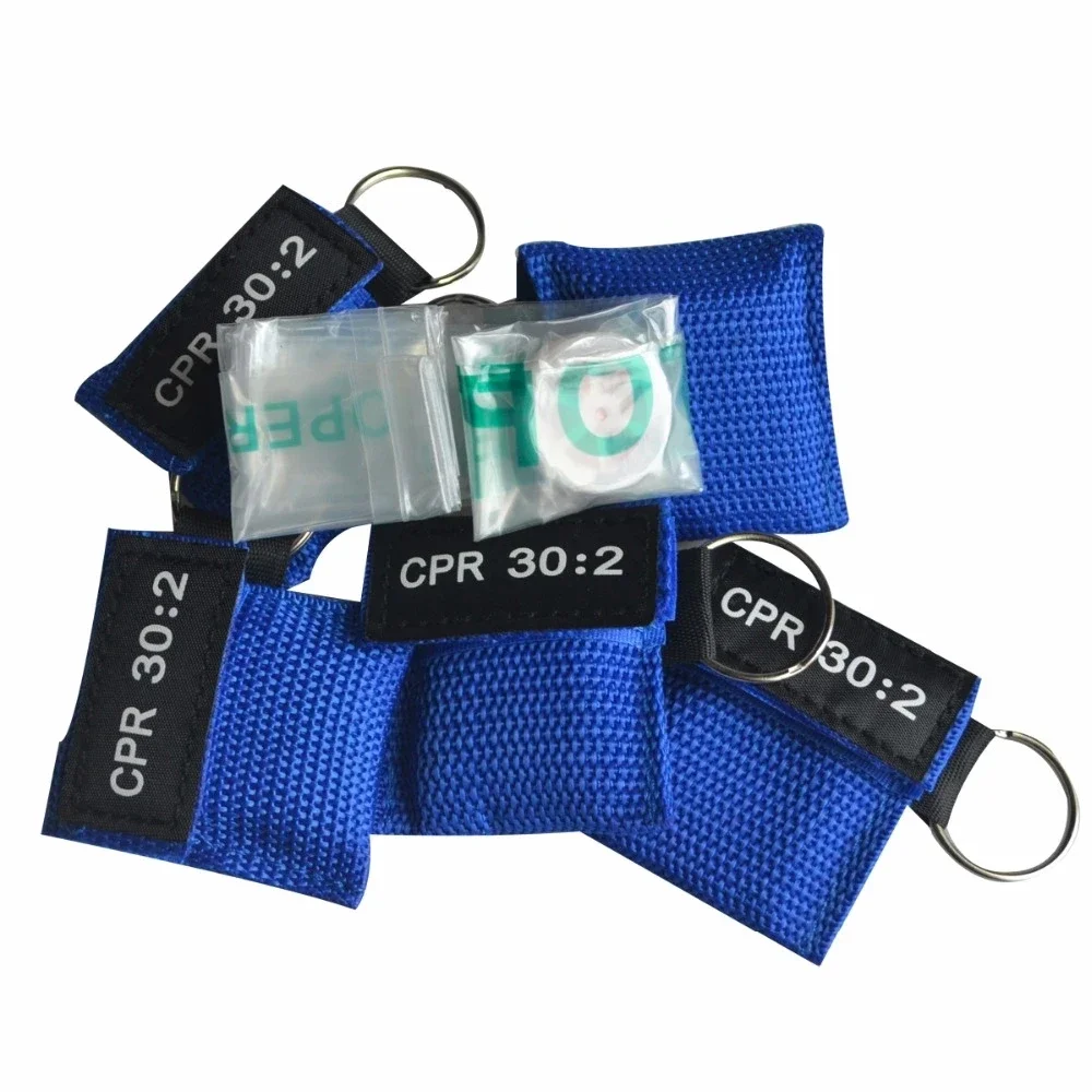 20Pcs/Lot CPR Resuscitator Mask CRP Keychain Key-ring Face Shield 30:2 For First Aid Emergency Rescue CPR Barrier