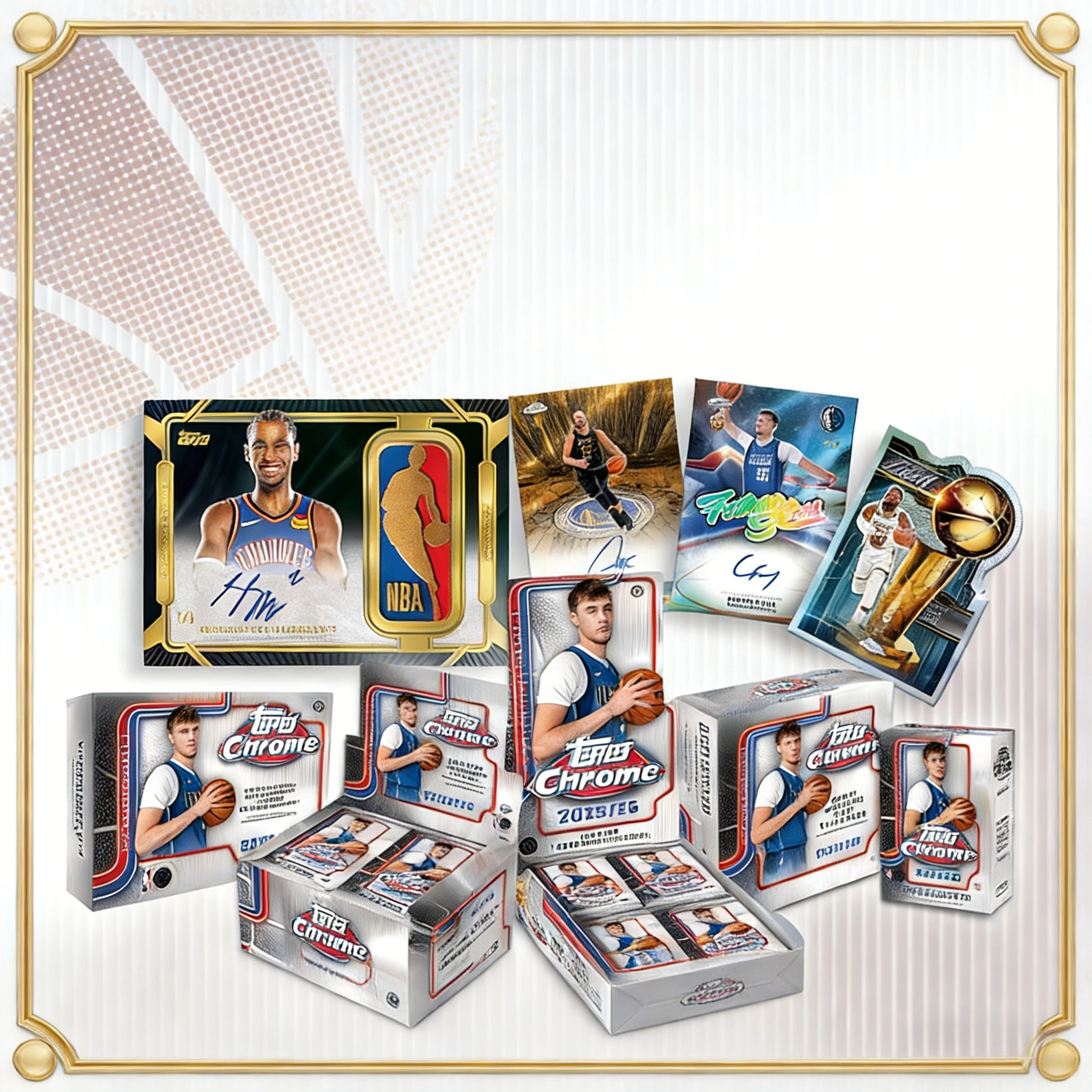 

25-26 Topps Chrome Basketball Hobby Mega Box, Official NBA Chrome Refractor Star Collector Cards Star Rookie Cards Collector‘s