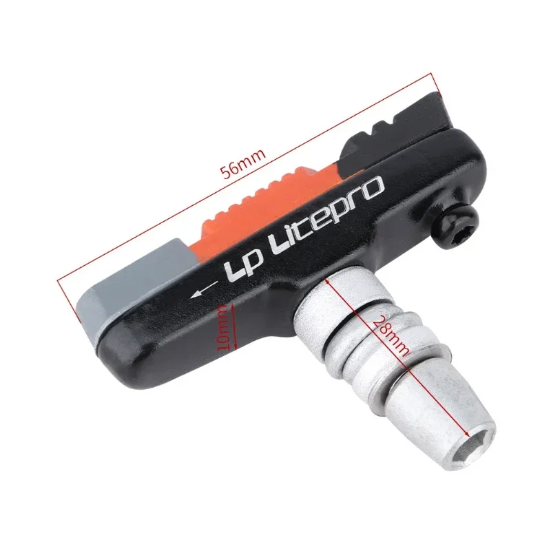 LP Litepro Folding Bicycle Brake Pads For DAHON 412/P8 Wear-resistant Rubber BMX 451 20 inch Bike V Brake Brake Pads