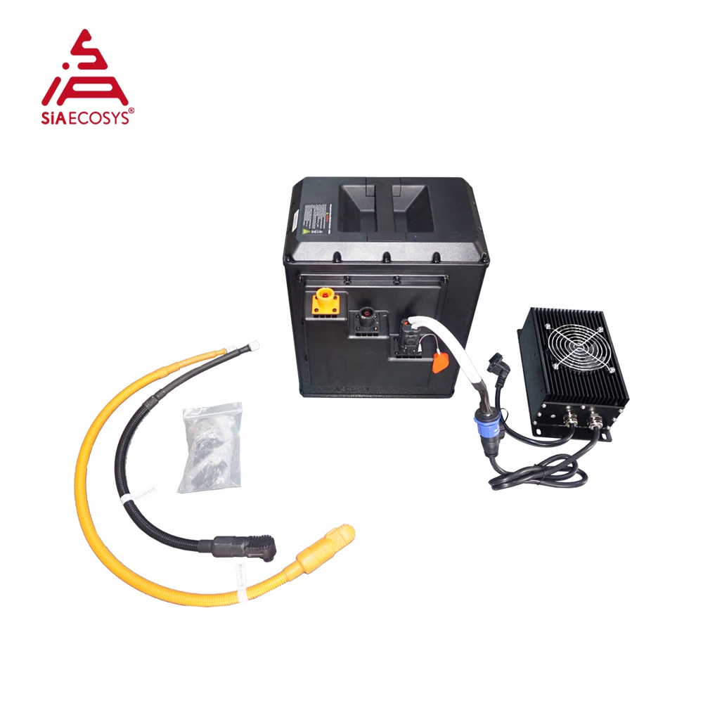 SiAECOSYS New Arrival Battery 74V 54.4Ah 100A continuous, 250A peak with 1800W charger adapter kit