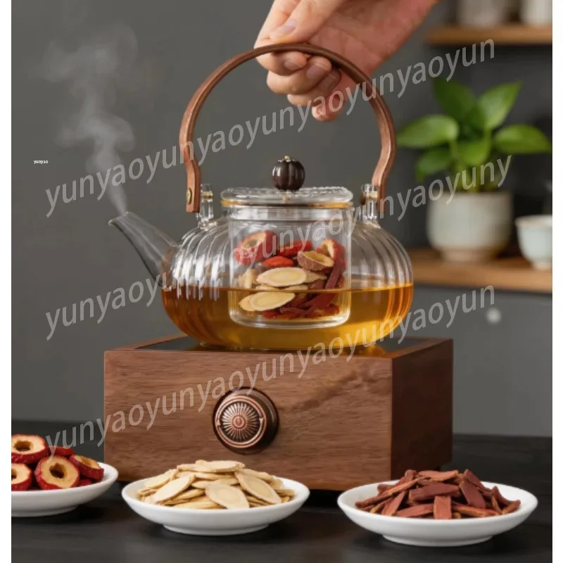 

Walnut Square Stove 1000W Transparent Pumpkin Pot Electric Ceramic Maker Household Walnut Tea Stove