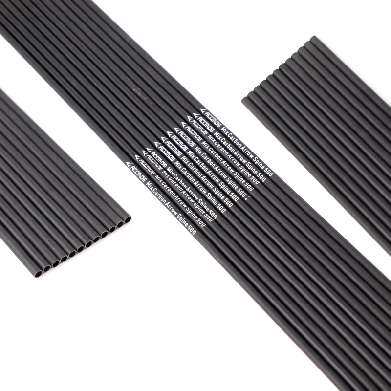 ACCMOS-Mixed Carbon Arrow Shaft Archery Accessories Hunting Shooting ID6.2mm OD7.8mm Spine500 Length 30Inch 12PCs 24PCs 36PCs