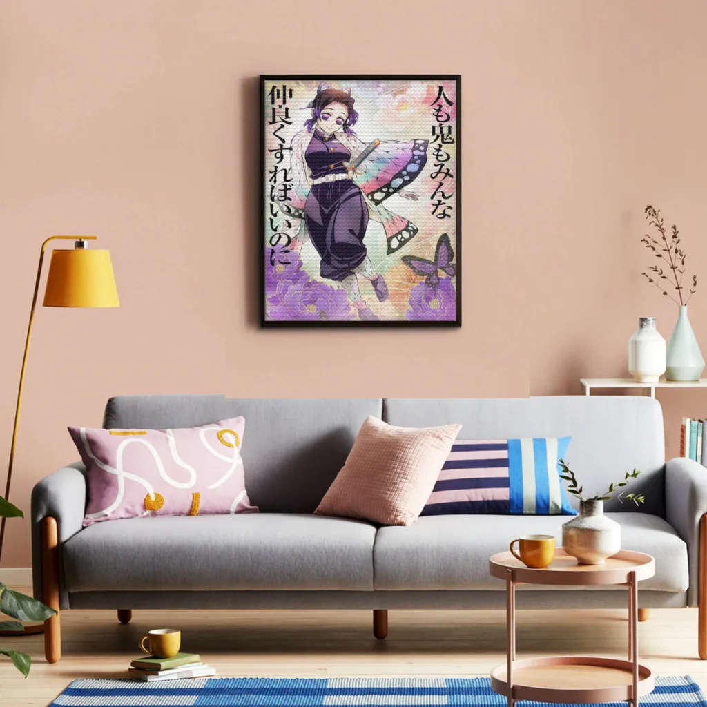 Demon Slayer Graphic Anime Diamond Painting  5D Diy Full Square Mosaic Bedroom Decoration Handmade Gift