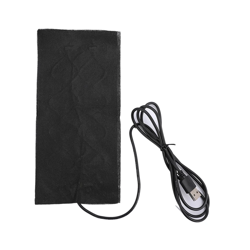 1PC 10*20cm USB Electric Heating Pad DIY Thermal Clothing Outdoor Heated Jacket Vest Coat Heat Mat