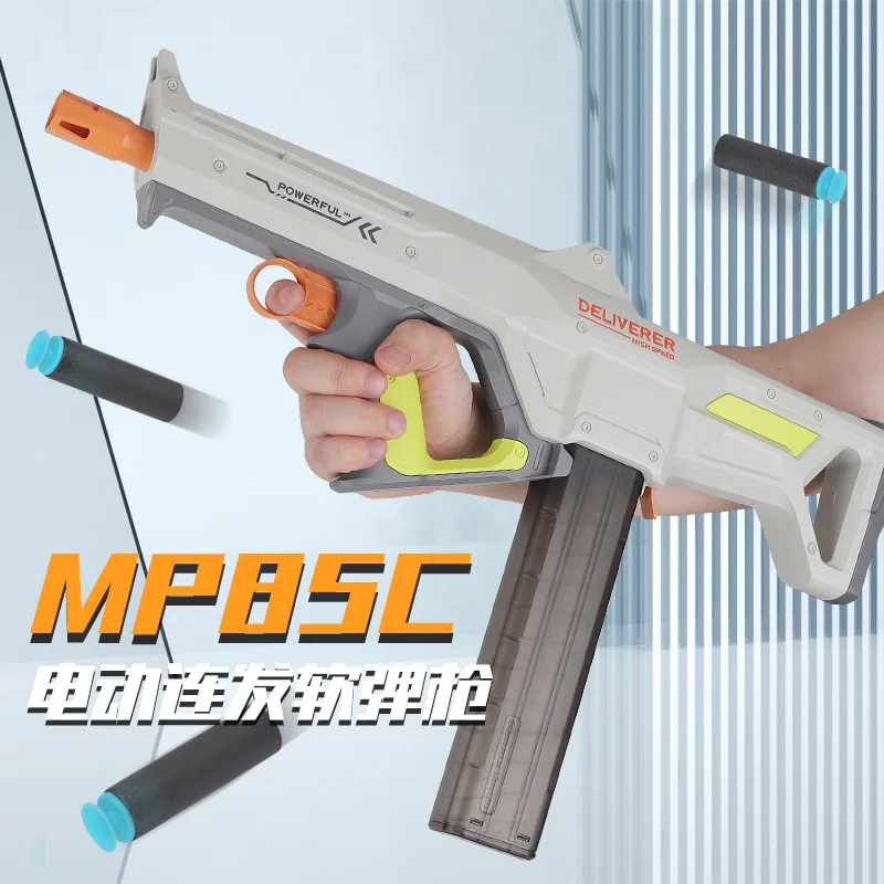 Pistola de balas suaves Mp85c de disparo continuo eléctrico de alta velocidad para niños, pistola de juguete para fuego, Rifle de asalto de combate al aire libre para niños
