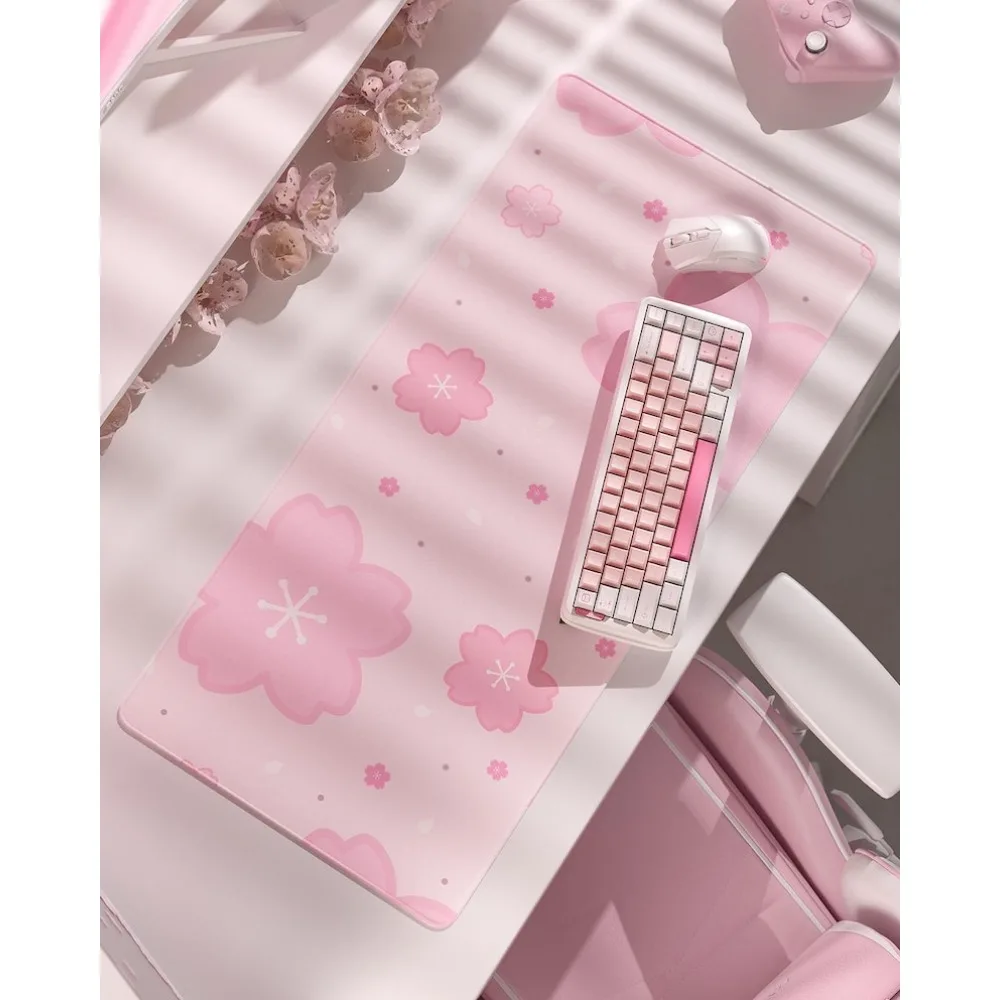 Sakura Desk Mat - Pink Cherry Blossom Mousepad desk mat alfombrillas gaming mouse pad grande alfombrilla ratón mousepad gamer
