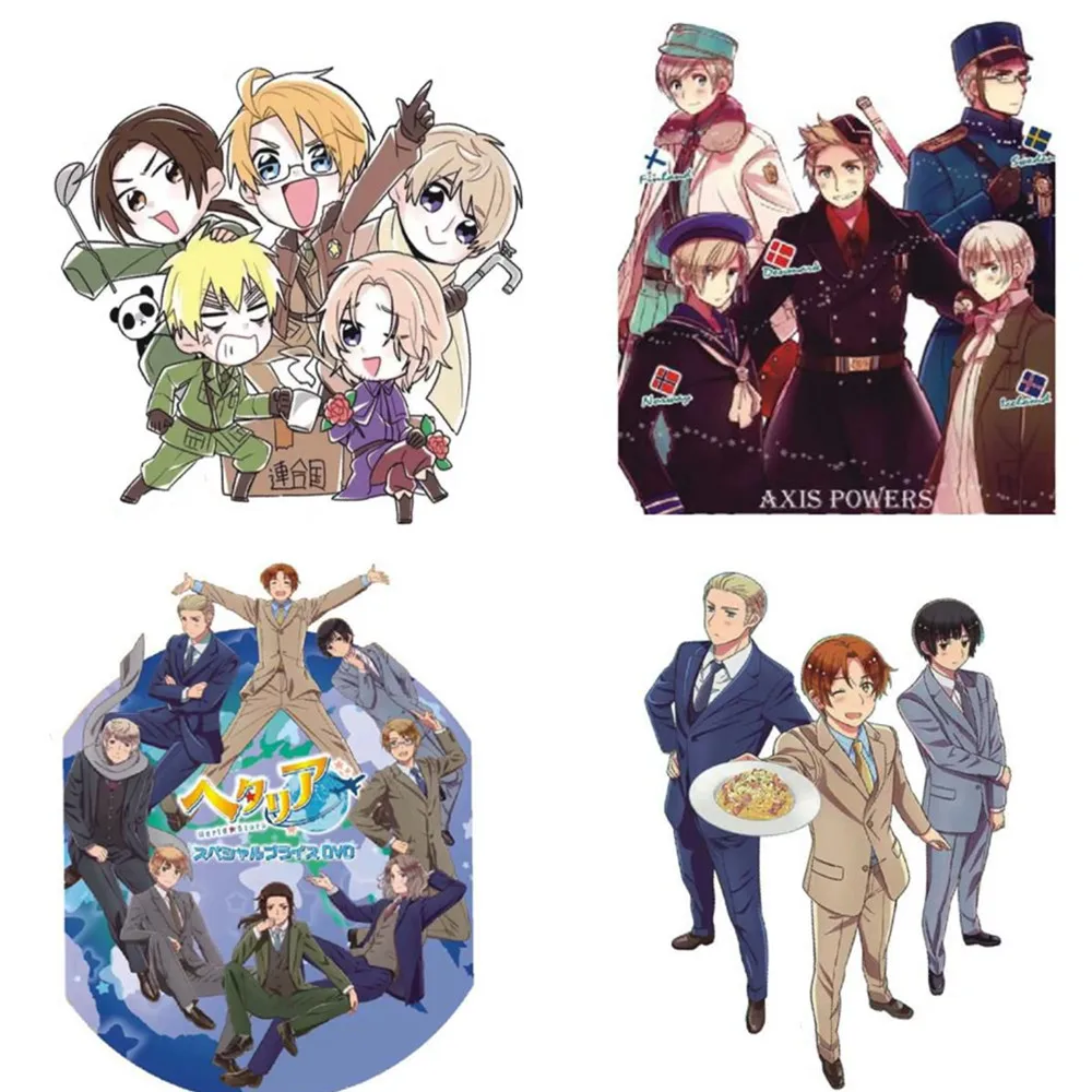 60 ピース/セットアニメステッカー Axis Powers アクションフィギュアフェリシアーノ・ヴァルガ・ルートヴィヒ・キク・ホンダ・アルフレッド・F・ジョーンズコレクション子供ギフトおもちゃ
