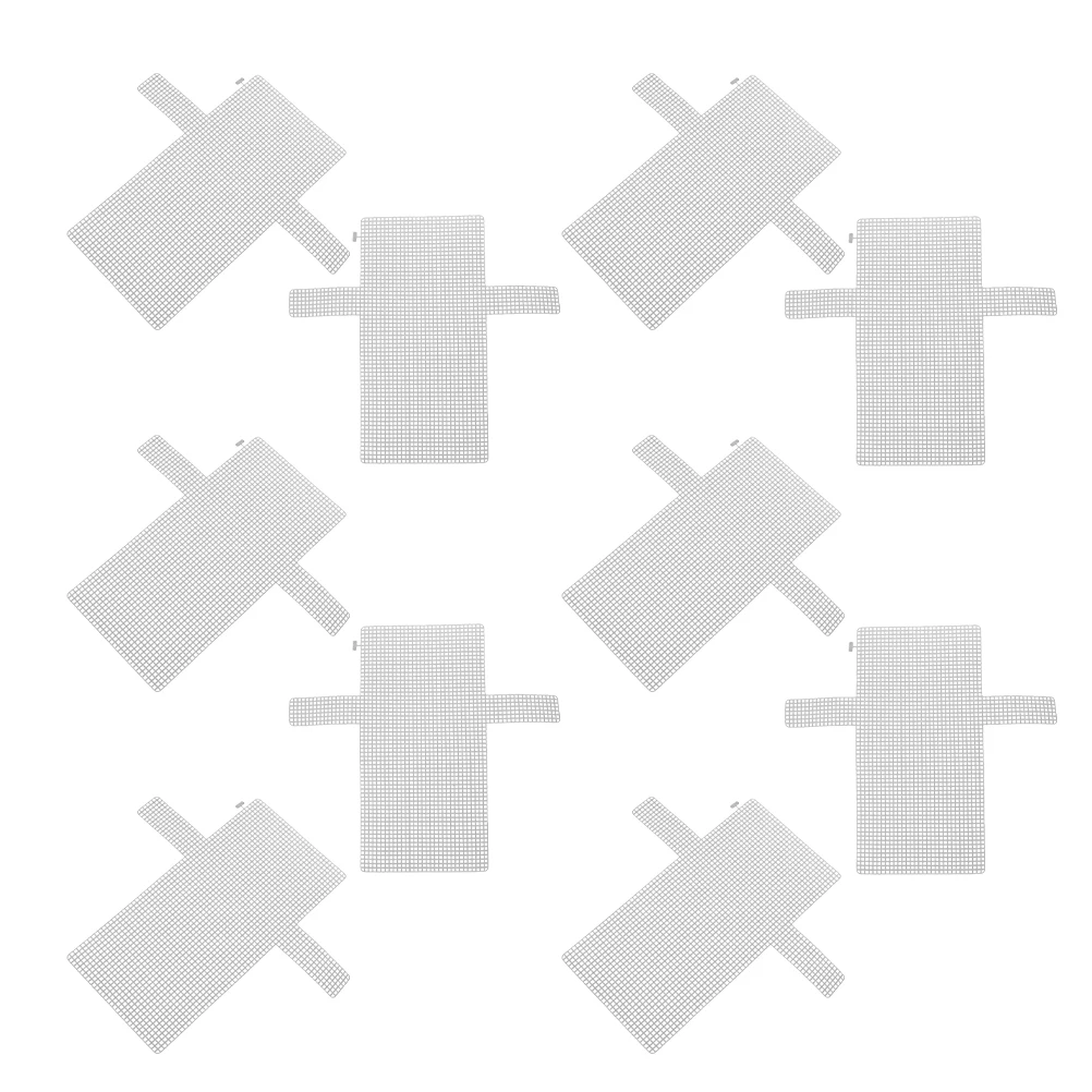 

10pcs Handwoven Mesh Sheet Plastic Grid Plate Craft Bag Diy Material Kit Basket Making Supplies Weaving Repair Tool