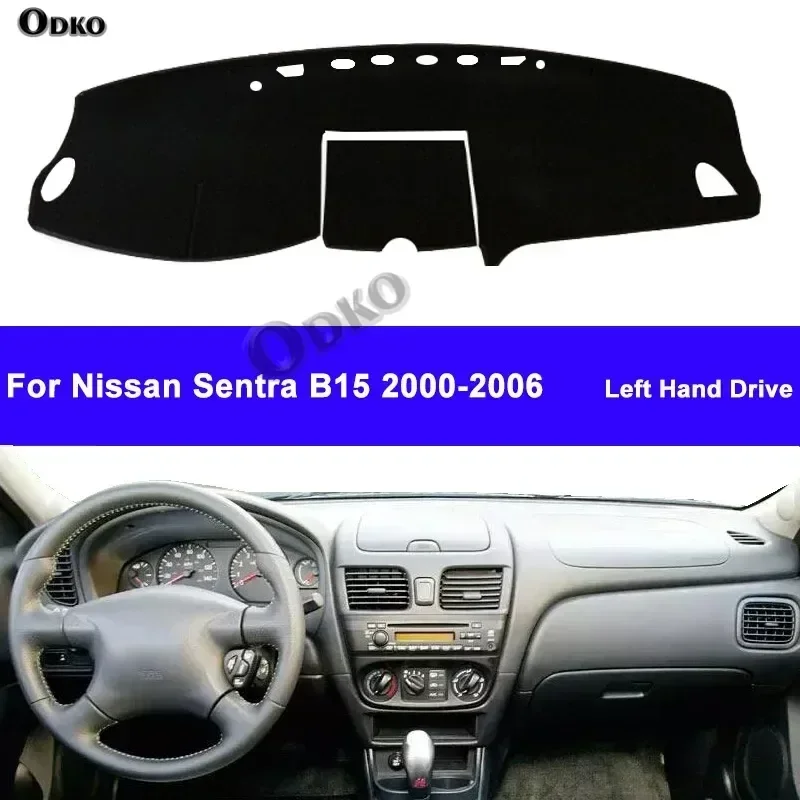 Car Dashboard Cover DashMat Carpet Cape For Nissan Sentra B15 2000 2001 2002 2003 2004 2005 2006 Console Protector Sun-Shade