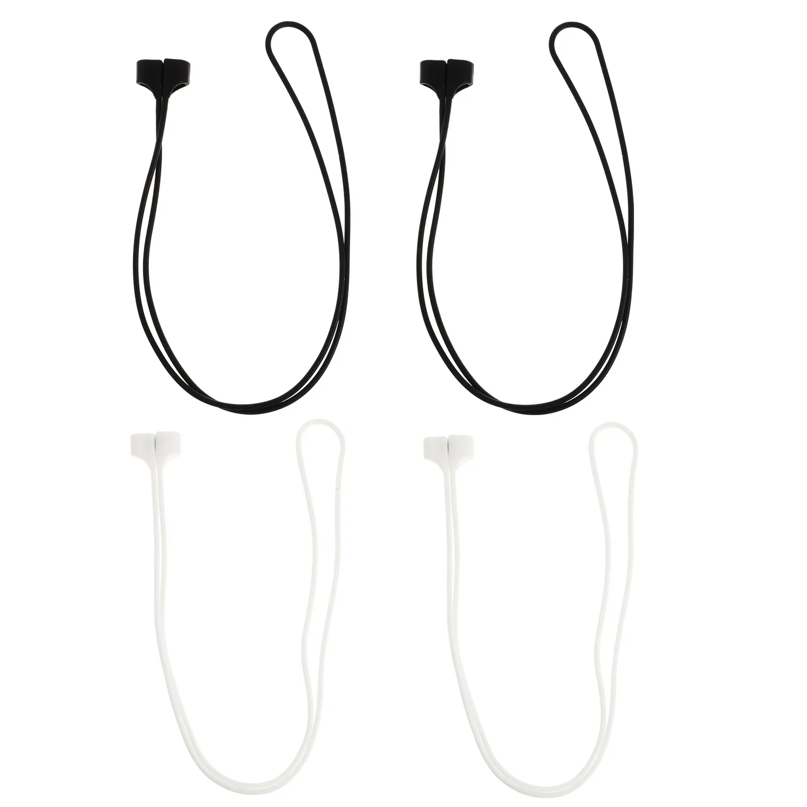 

4pcs Anti-lost Rope Earphone Clip Hanging Portable Silicone Straps Safe Material Durability Practical Use Lightweight